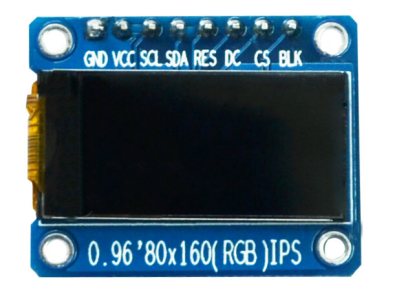 M&oacute;dulo TFT IPS 0,96'' 80x160 8 pinos com GND e VCC - Imagem 1