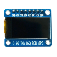 M&oacute;dulo TFT IPS 0,96'' 80x160 8 pinos com GND e VCC