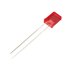 LED retangular difuso vermelho 28 mm Leg 257