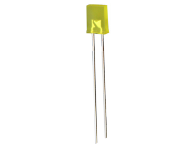 LED retangular amarelo difuso 28 mm Leg 257, LEDs convencionais e de pot&ecirc;ncia - Imagem 1