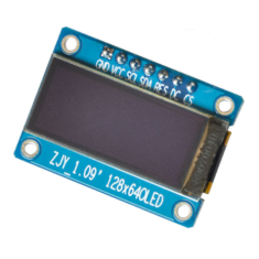 M&oacute;dulo OLED 1,09" 128x64 branco 7 pinos para Arduino