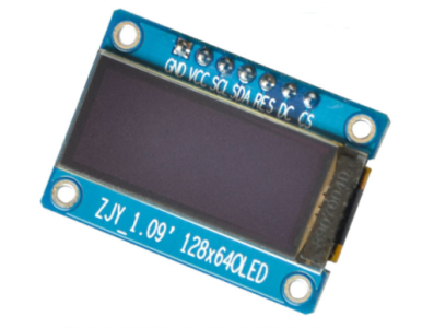 M&oacute;dulo OLED 1,09" 128x64 branco 7 pinos para Arduino - Imagem 1
