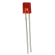 LED retangular difuso vermelho 18 mm pino 257 - Thumb - 1