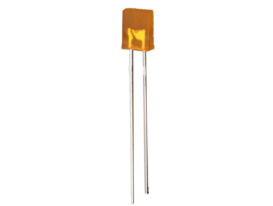 LED retangular difuso 18 mm laranja, pinos 257 - Imagem 1