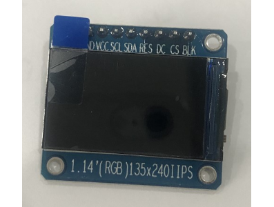 M&oacute;dulo LCD TFT IPS 1,14 polegadas 135x240 RGB 8 pinos - Imagem 1