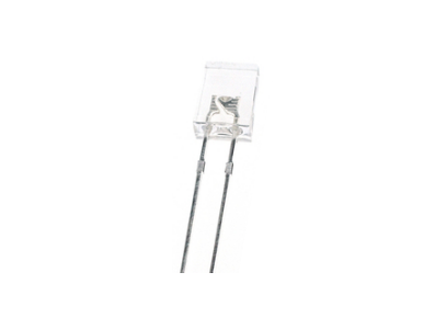 LED convencional retangular 257 com perna de 18 mm e lente azul transparente - Imagem 1