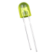 LED convencional oval amarelo difuso 28mm Leg 546 - Thumb - 1