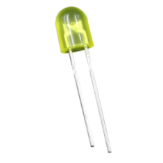 LED convencional oval amarelo difuso 28mm Leg 546