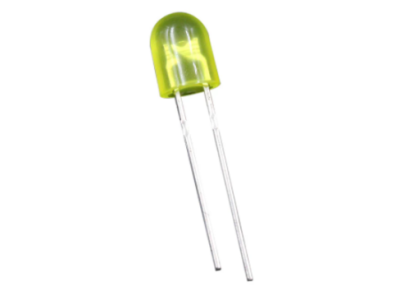 LED convencional oval amarelo difuso 28mm Leg 546 - Imagem 1