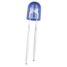 LED convencional oval difuso azul 18 mm, perna 546