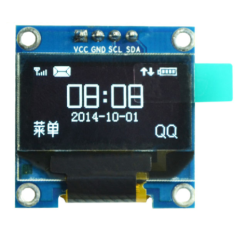 M&oacute;dulo OLED azul 0,96" I2C (IIC) LCD 4 pinos com VCC e GND