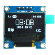 M&oacute;dulo OLED azul 0,96" I2C (IIC) LCD 4 pinos com VCC e GND
