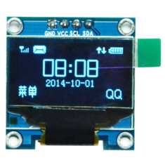 M&oacute;dulo OLED 0,96" branco I2C/IIC LCD 4 pinos (GND, VCC)