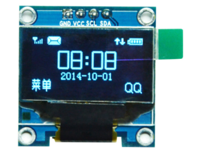 M&oacute;dulo OLED 0,96" branco I2C/IIC LCD 4 pinos (GND, VCC) - Imagem 1