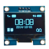 M&oacute;dulo OLED LCD branco 1,3" I2C/IIC 4 pinos (VCC, GND)