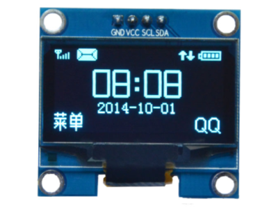 M&oacute;dulo OLED/LCD branco 1,3" I2C (IIC) 4 pinos GND VCC para Arduino - Imagem 7