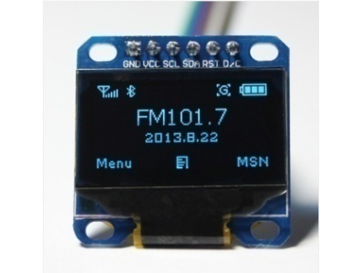 M&oacute;dulo OLED LCD SPI 1,3" branco 6 pinos (GND VCC) - Imagem 1