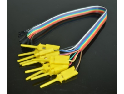 10 unidades clipes de gancho de teste 20 cm USB Saleae 24 MHz 8 canais 10 vias - Imagem 2