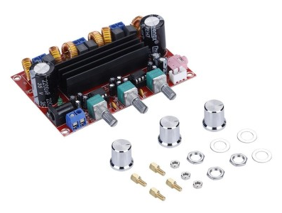 Placa amplificadora de pot&ecirc;ncia digital 2.1 XH-M139 TPA3116D2 12V-24V 2x50W (100W) Sensor - Imagem 1