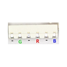 LED SMD lateral RGB 020 6 pinos