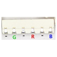 LED SMD lateral RGB 020 6 pinos