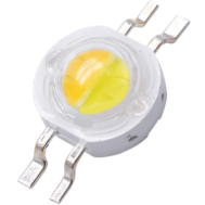 L&acirc;mpada LED SMD 1W 4 pinos, alta pot&ecirc;ncia, cores branco e branco quente