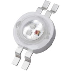L&acirc;mpada LED SMD RGB 1W 4 pinos de alta pot&ecirc;ncia
