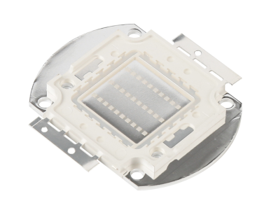 L&acirc;mpada LED SMD de alta pot&ecirc;ncia 30W 405 a 410 nm roxa - Imagem 1