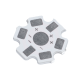 Dissipador de alum&iacute;nio branco 20 mm 2 pinos para LED 1W/3W/5W - Thumb - 1
