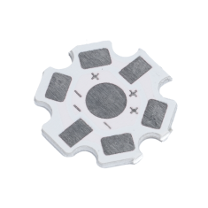 Dissipador de alum&iacute;nio branco 20 mm 2 pinos para LED 1W/3W/5W