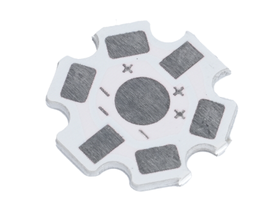 Dissipador de alum&iacute;nio branco 20 mm 2 pinos para LED 1W/3W/5W - Imagem 1