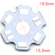 Dissipador de alum&iacute;nio branco 20 mm para LED RGB 4 pinos - Thumb - 1