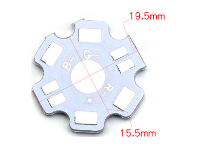 Dissipador de alum&iacute;nio branco 20 mm para LED RGB 4 pinos - Imagem 1