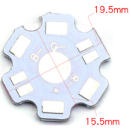 Dissipador de alum&iacute;nio branco 20 mm para LED RGB 4 pinos