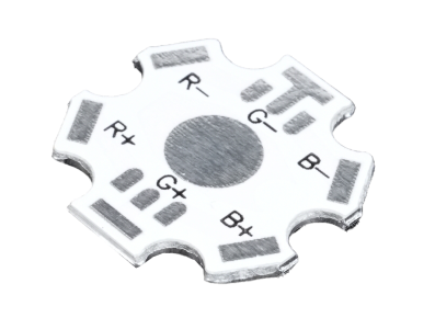 Dissipador de alum&iacute;nio branco 20 mm para LED RGB 6 pinos - Imagem 1