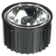 Lente 20 mm 60&deg; para LED com c&uacute;pula de boca plana preta para LED de alta pot&ecirc;ncia - Thumb - 1