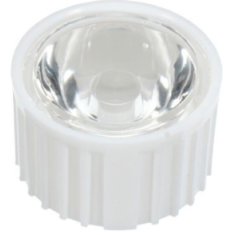 Lente para LED 20 mm 5&deg; com difusor branco de boca plana para LED de alta pot&ecirc;ncia (LC)
