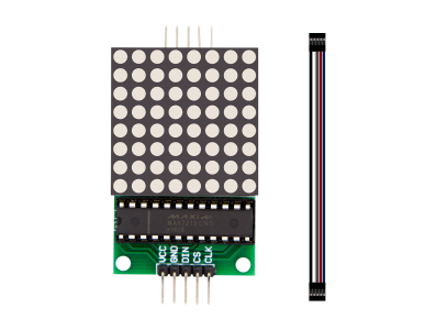 M&oacute;dulo de matriz de LEDs MAX7219 com cabo (vermelho) - Imagem 6