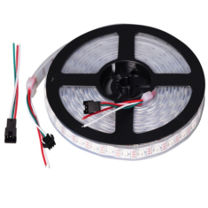 Fita LED WS2812B SMD 60 LEDs/m 5V 5 m por rolo flex&iacute;vel IP30 n&atilde;o &agrave; prova d'&aacute;gua