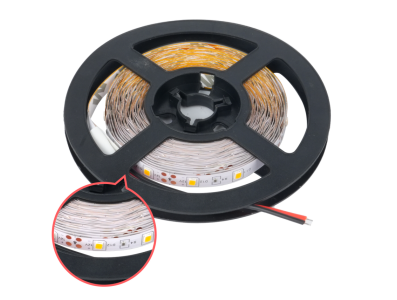 Fita LED flex&iacute;vel amarela SMD 2835 12V 60 LEDs/m 5 m rolo n&atilde;o &agrave; prova d'&aacute;gua - Imagem 1