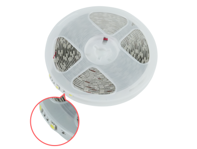 Fita de LED SMD 5050 branca 12V 60 LEDs/m flex&iacute;vel rolo 5 m n&atilde;o &agrave; prova d'&aacute;gua - Imagem 1