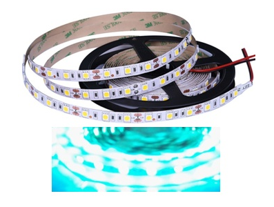Fita LED flex&iacute;vel 5050 Ice Blue 12V 60 LEDs/m rolo de 5 m n&atilde;o &agrave; prova d'&aacute;gua - Imagem 1