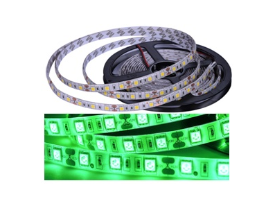 Fita LED SMD 5050 verde com ep&oacute;xi 12V 60 LEDs/m flex&iacute;vel 5 m rolo - Imagem 1