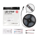 Fita de LED flex&iacute;vel 5V WS2812B 5050 RGB SMD preta 60 LEDs/m 5 m rolo com capa pl&aacute;stica IP67 - Thumb - 1