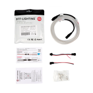 Fita LED Flex&iacute;vel SMD 5V WS2812B 5050 RGB 1m 144 LED/m IP67 Capa Pl&aacute;stica Branca