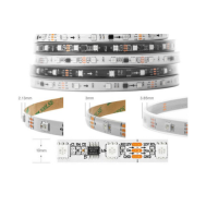 Fita LED flex&iacute;vel RGB SMD 5050 WS2811 12V 48 LEDs/m 5 m rolo IP30 n&atilde;o &agrave; prova d'&aacute;gua