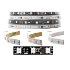 Fita de LED RGB WS2811 12V SMD5050 60 LED/m Flex&iacute;vel Rolo 5 m Preta IP30 N&atilde;o &agrave; prova d'&aacute;gua