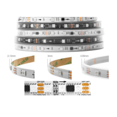 Fita LED n&atilde;o &agrave; prova d'&aacute;gua 12V WS2811 RGB5050 SMD branco 96 LEDs/m flex&iacute;vel 5 m rolo IP30