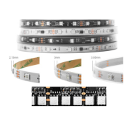 Fita LED ep&oacute;xi 12V WS2811 RGB5050 SMD preta 144 LED/m Flex&iacute;vel 5m Rolo IP65
