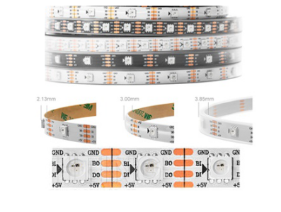 Fita LED WS2813B 5V RGB 5050 SMD 60 LEDs/m Flex&iacute;vel Rolo 5 m IP30 N&atilde;o &agrave; prova d'&aacute;gua - Imagem 1